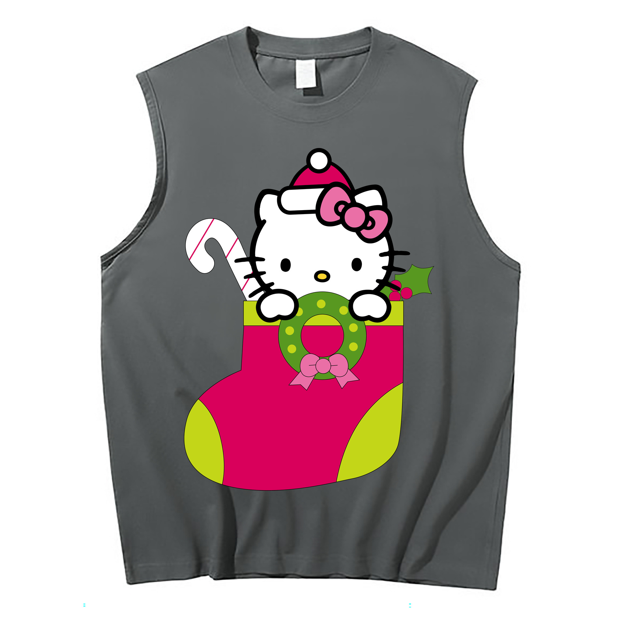 （画像用） Hello Kitty ハローキティ コットン100％タンクトップ（フロントプリント）